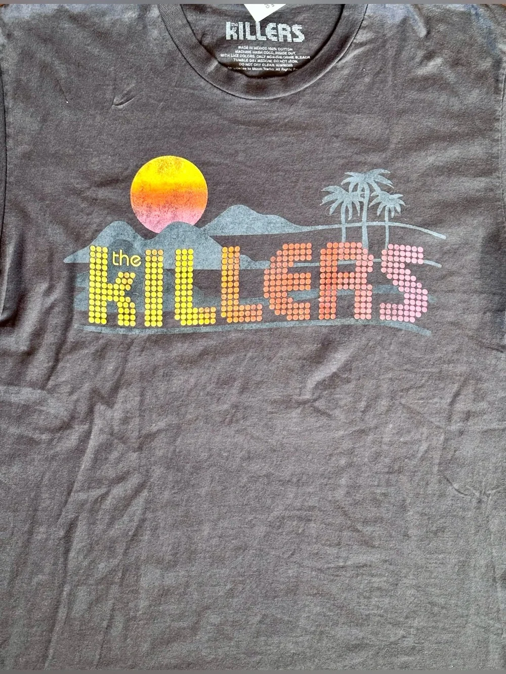 The Killers Garment Dyed Vintage Style Black Shirt Men’s L NWT